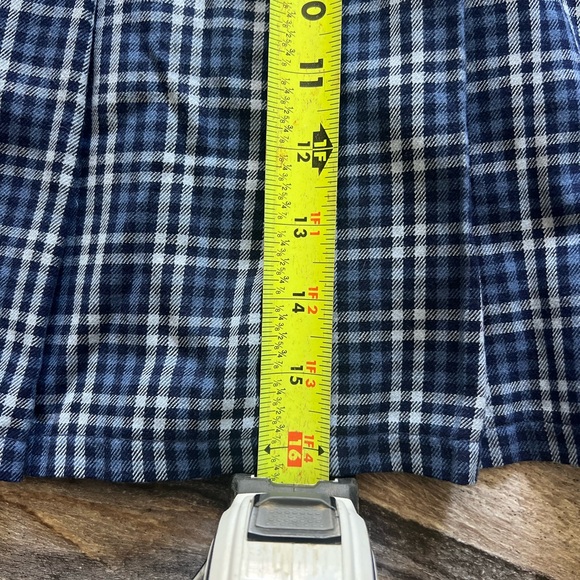 Aerie Class Act Plaid Skirt Blue Size XL - Picture 3 of 6